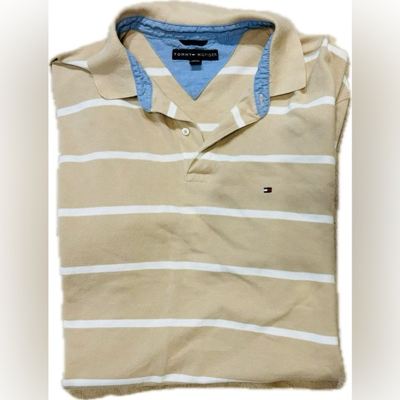 Tommy Hilfiger Tan w/ white stripes Polo
Size XXL - Picture 1 of 4